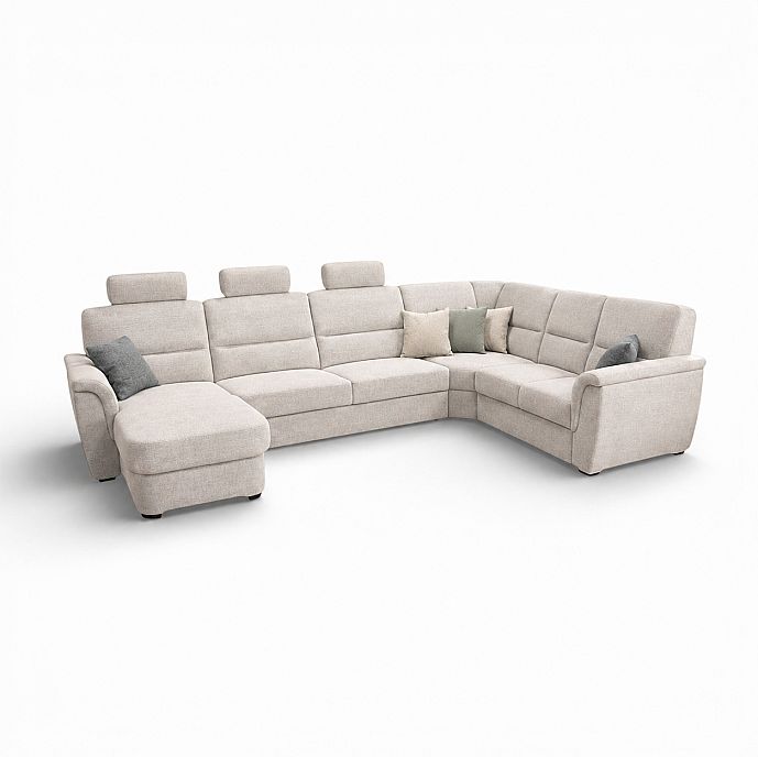 Sedací souprava SAMANTA LUX DUK-3SRmH-VROH-2UB+3x záhlavník