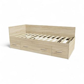 Postel RANGO (R) 90cm, s matrací, s roštem a s úložným prostorem